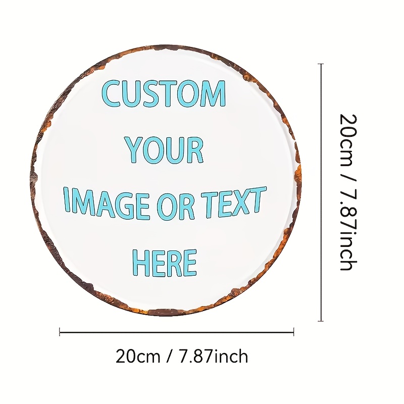 Custom Round Metal Tin Sign, P - Vintage Fashion Plates 리뷰 및 가격